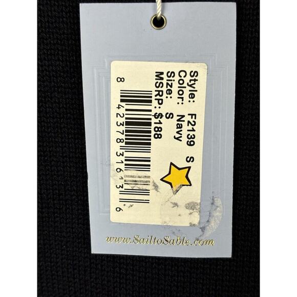 NWT Sail to Sable dark Navy and Pink Sweater Dress - Picture 12 of 16